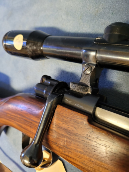 Repetierer 7x64 DWM Mauser Modelo Argentino 1909 mit Wappen Ganzschaft DIASTA 6x42 Dioptrien verstel – Bild 4