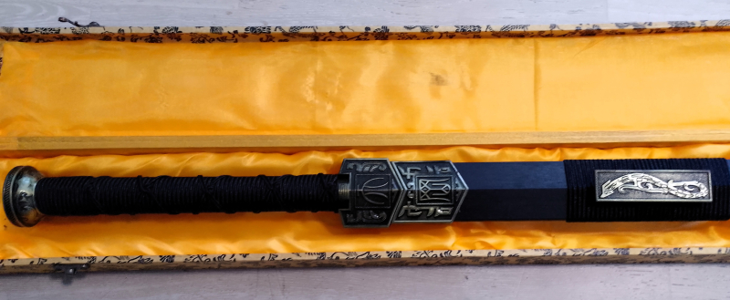 Chinesiches Kampfschwert Damast scharf (Valyrian Steel) – Bild 4