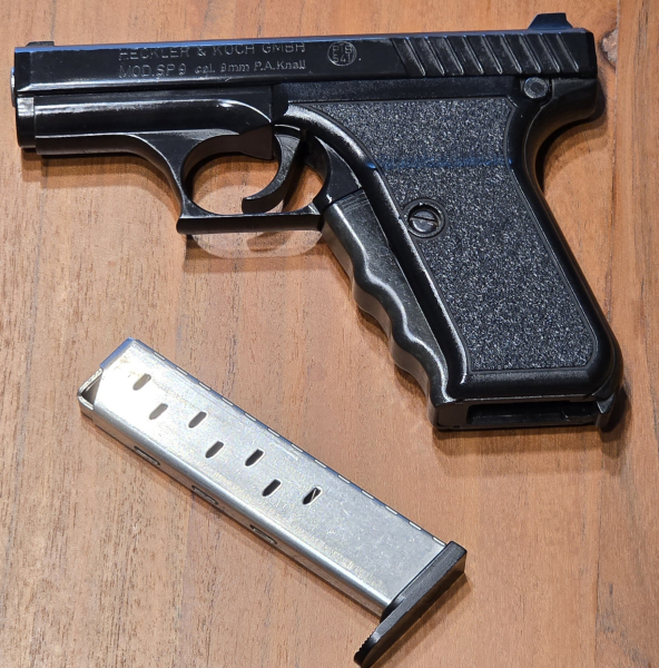 Heckler & Koch P7 SP9 Schreckschuss PTP 541 Kal. 9mm P.A.K. ultraselten! – billede 3
