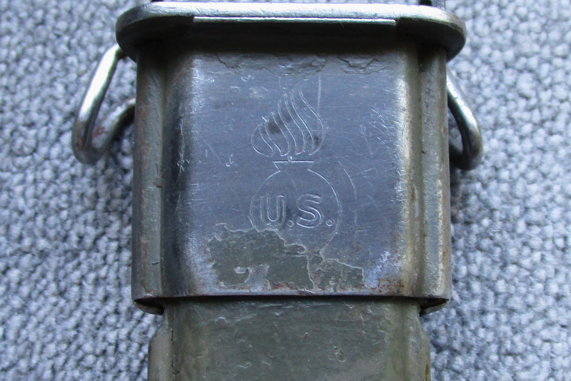 Bajonett Seitengewehr für US Garand M1 Hersteller UC Utica Cutlery 2WK Fertigung Flaming Bomb nicht – Bild 3