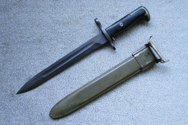Bajonett Seitengewehr für US Garand M1 Hersteller UC Utica Cutlery 2WK Fertigung Flaming Bomb nicht – Bild 2
