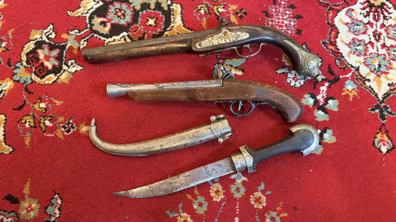 Deko Vorderlader Steinschloss und Dolch Messer Deko – stampa 2
