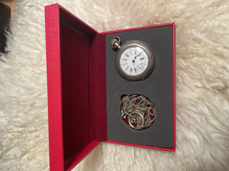 Echt Silberne Taschenuhr – Bild 4