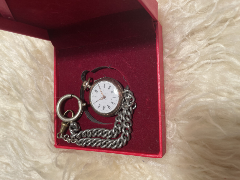 Echt silberne Taschenuhr – Bild 4