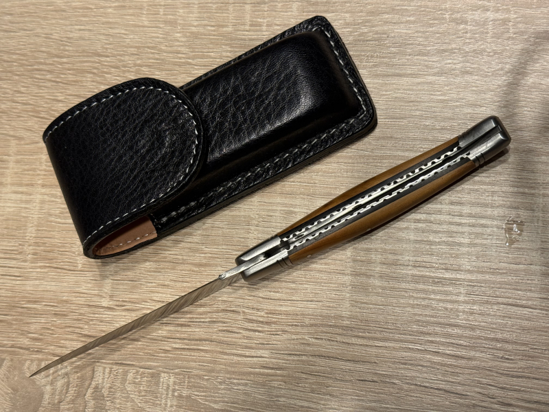 Hochwertiges Laguiole Le Fidele neu mit Leder Gürteltasche – Bild 5