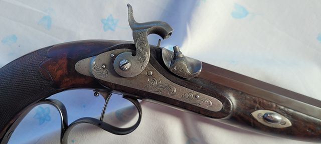 deutsche Scheibenpistole, ca. 1840 – Bild 1