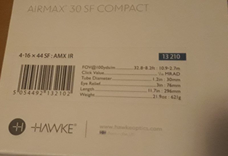 Hawke Airmax 30 SF Compact 4-16-44 IR zum Verkauf – Bild 4