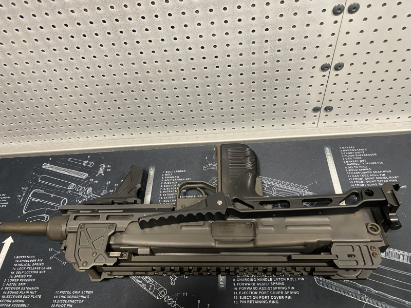 Taktische Uzi Custom DF2A1 Maschinenpistole 9mm PAK MP2 freie Waffe orig.Teile no MP5 Mac10 SV Glock – nuotrauka 4