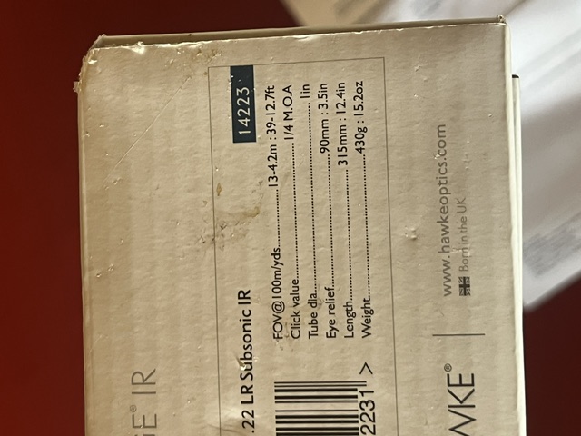 Zielfernrohr VANTAGE IR 3-9x40; Rimfire .22 LR Subsonic – Bild 4