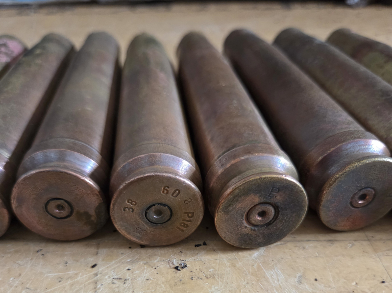10 Messing Hülsen 2cm 151-20(Bombe Bodenfund Granate Zünder) – Bild 3