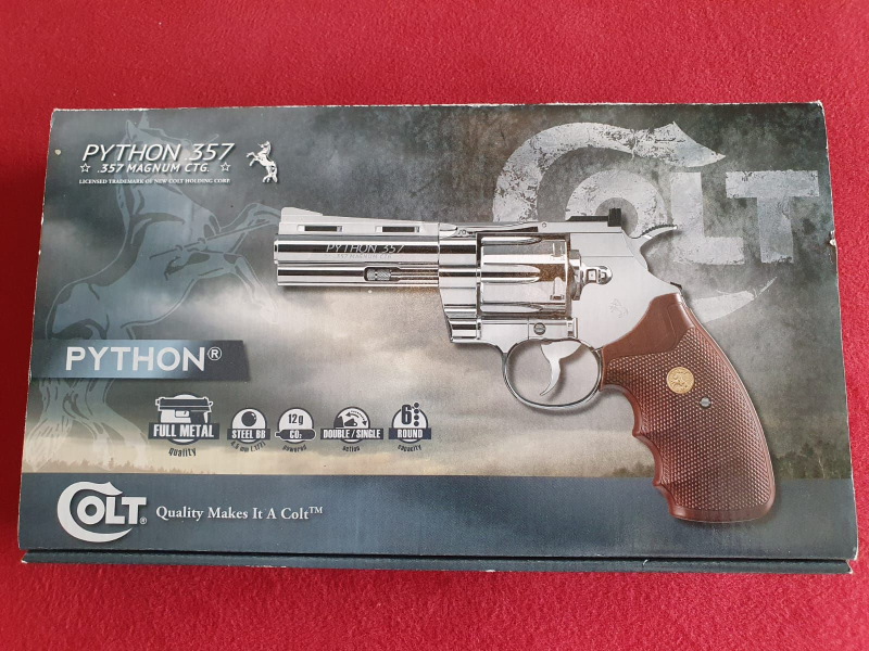 CO2 Revolver Colt Python 357 Magnum Cal. 4,5mm / 177 Neuwertig in OVP – Bild 4