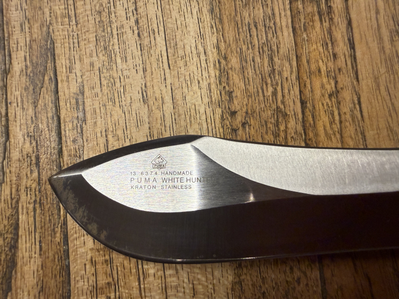 PUMA White Hunter I 6373 Handmade Solingen Jagdmesser mit Original PUMA-Scheide – Bild 4