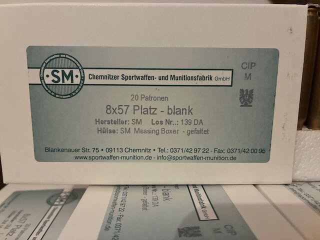 Platzpatrone 8x57 Blank SM Chemn. Sportwaffen- u. Munitionsfabrik – Bild 3