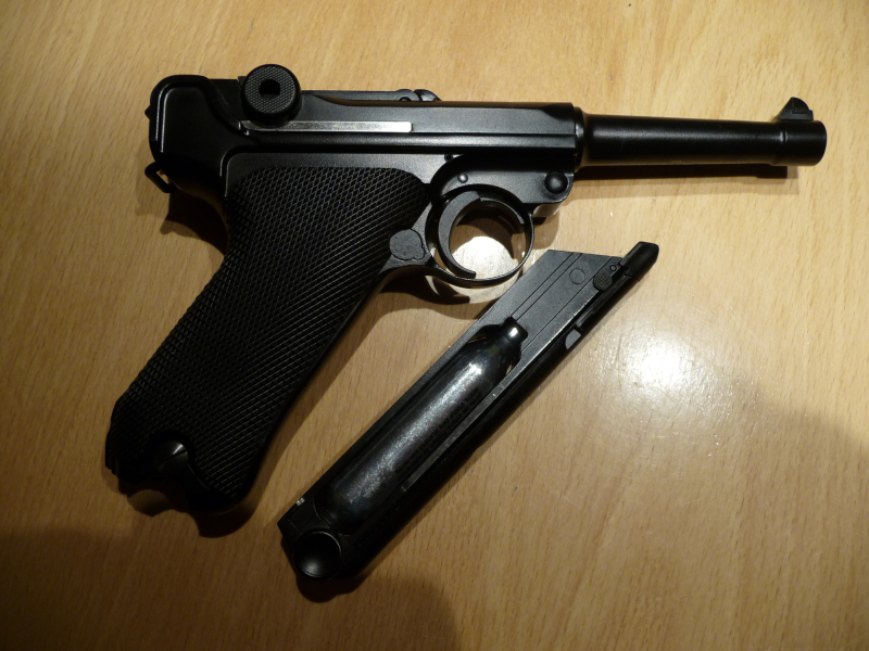 Umarex Legends Pistole P08 - 4,5 mm Stahl BB Co2-Pistole in Metallausführung mit Blowback – nuotrauka 2