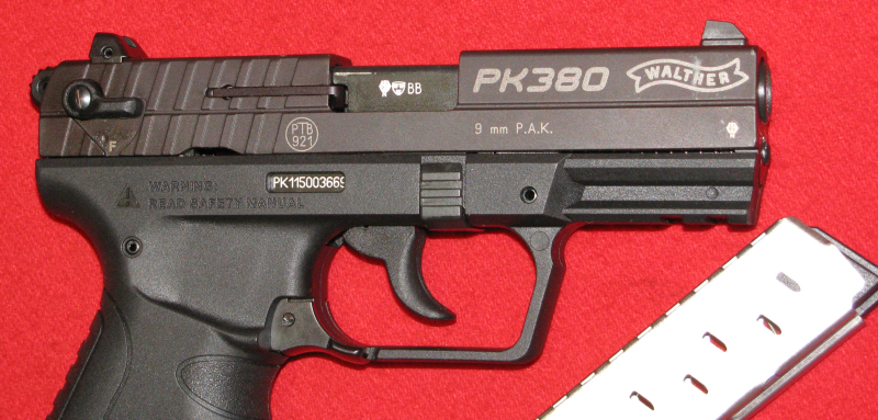 UMAREX WALTHER Schreckschuss- Pistole, eine WALTHER PK 380 mit der PTB 921 in 9mm P.A.K. – Bild 4