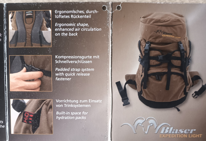 Blaser jagdrucksack Expedition Light 45l NP190€ – stampa 5