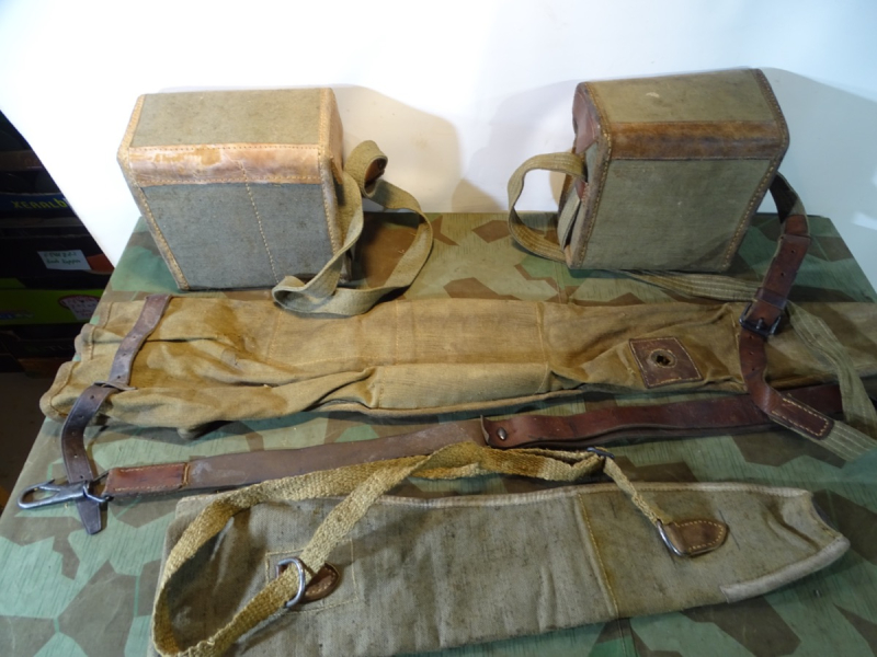 Zubehörsset für das MG 30 (t) 2. Weltkrieg, W -SS, Trageriemen, Magazintaschen, Y-Riemen Magazinader – Bild 6