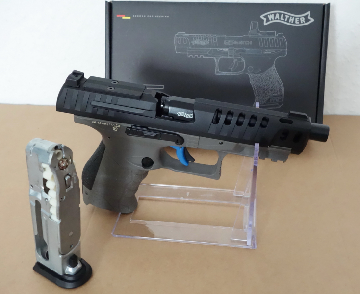 Umarex Walther Q5 Match 5" Combo Set Tungsten Gray - 4,5 mm Diabolo Blowback Co2-Pistole – imaginea 2