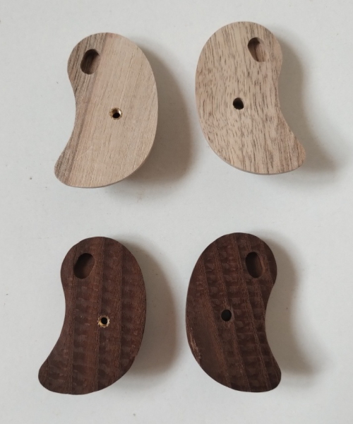 2 Paare Holzgriffschalen (blank) für Röhm Derringer / Twinny – Bild 2