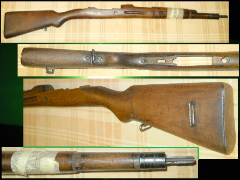 === Schaft für Karbiner K98 (spanisch M43 – La Coruna) inkl. Handschutz Bajonetthalter Schaftkappe = – Bild 2