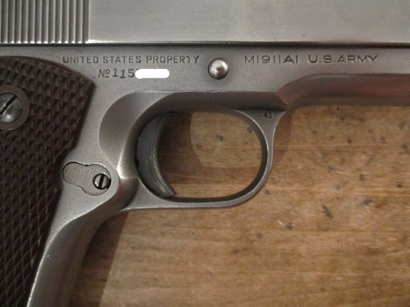 Colt Government 1911 A1 US Army Cal .45 Auto Original WK2 / 1943 – billede 4