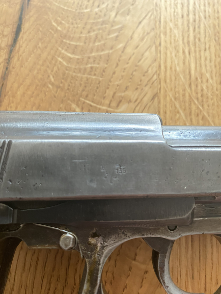 Walther P38 – frühe Wehrmachtsfertigung – WaA135 – nummerngleich – mit Holster – Bild 5