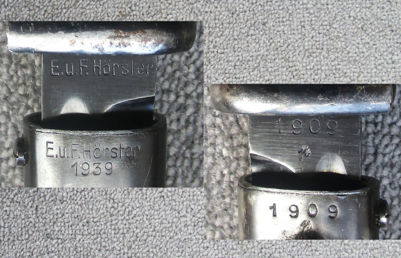 Bajonett Seitengewehr SG 84/98 für Karabiner 98k K98 Wehrmacht E.u.F. Hörster 1939 nummerngleich WaA – Bild 3