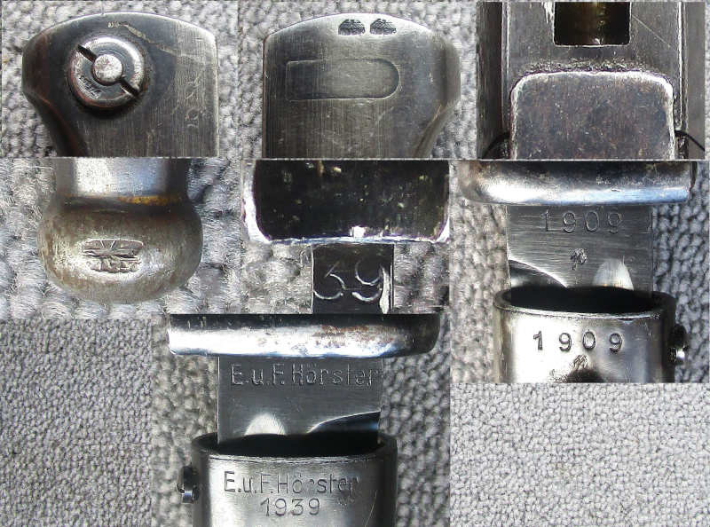 Bajonett Seitengewehr SG 84/98 für Karabiner 98k K98 Wehrmacht E.u.F. Hörster 1939 nummerngleich WaA – Bild 6