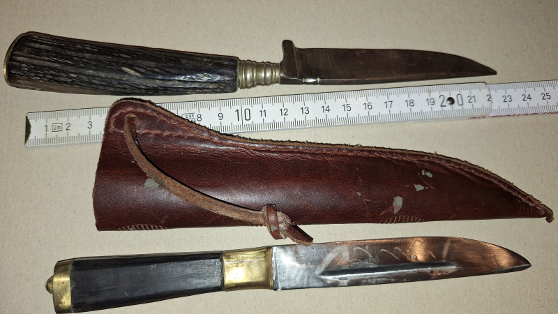2 alte Messer, 1x mit Scheide – nuotrauka 3