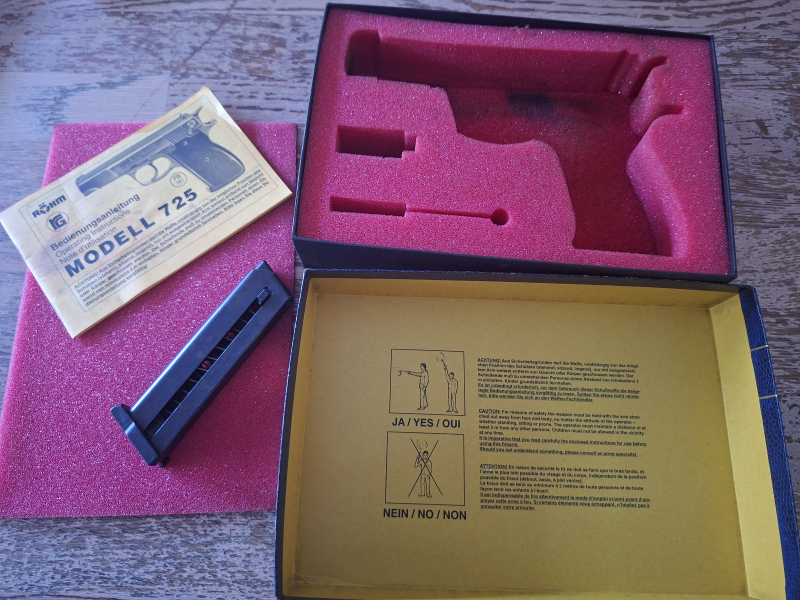 Ersatz Magazin und Karton mit Gebrauchsanweisung rG 725 – Bild 1