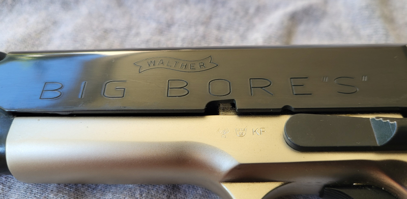 Walther Big Bore S | PTB 638 | Besch. KF | Duotone Klassiker | Custom-Griffschalen | Selten Rarität – Bild 3