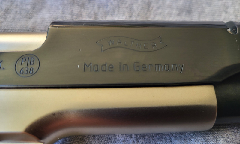 Walther Big Bore S | PTB 638 | Besch. KF | Duotone Klassiker | Custom-Griffschalen | Selten Rarität – Bild 4