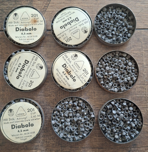 9 Dosen original DDR-Diabolos 4,5mm VEB Sprengstoffwerk Schönebeck – Bild 2
