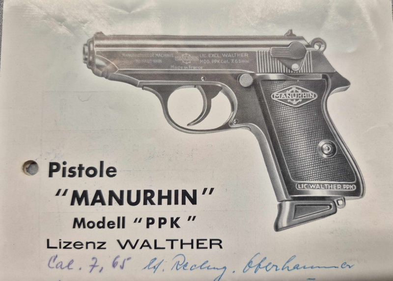 Walther PPK " Kaliber 7,65 mm Licensfertigung M A N U R H I N – Bild 6