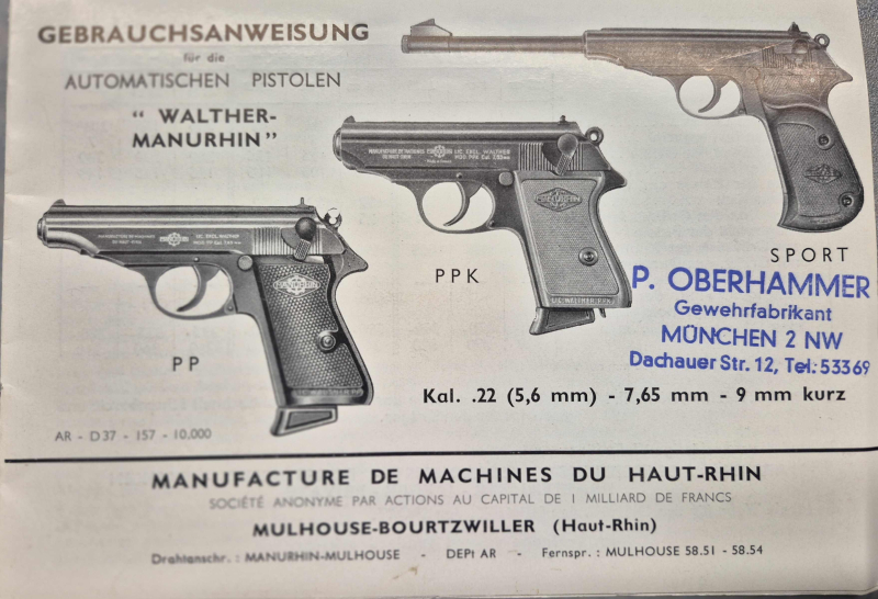 Walther PPK " Kaliber 7,65 mm Licensfertigung M A N U R H I N – Bild 5