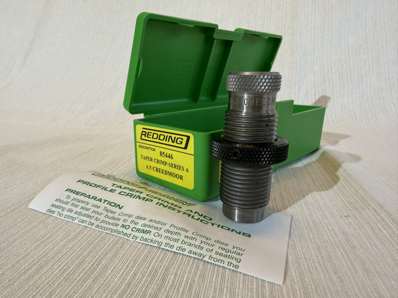 Redding 6.5 Creedmoor Matrizensatz mit Crimp Matrize und Berger VLD Mikrometer Setzschraube – billede 3