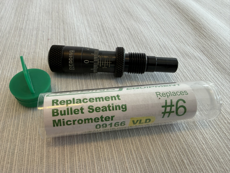 Redding 6.5 Creedmoor Matrizensatz mit Crimp Matrize und Berger VLD Mikrometer Setzschraube – billede 4