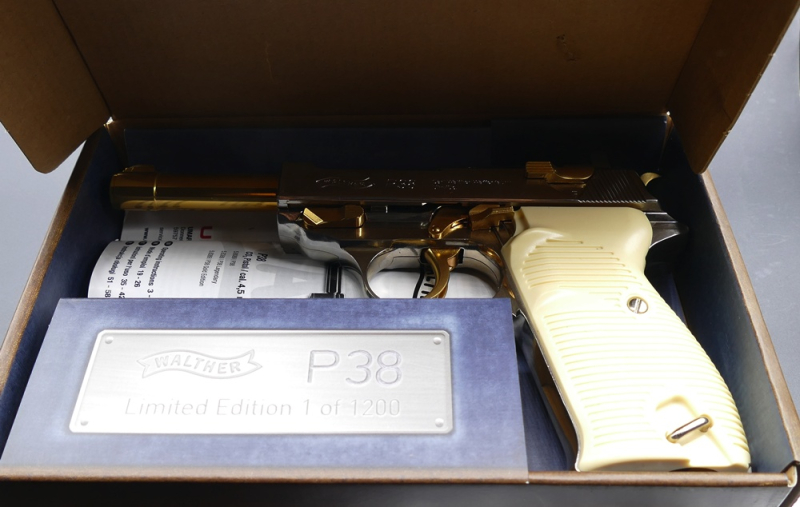 Walther P38 Gold CO2-Pistole - 1 von 1200 St. Blowback – Bild 2