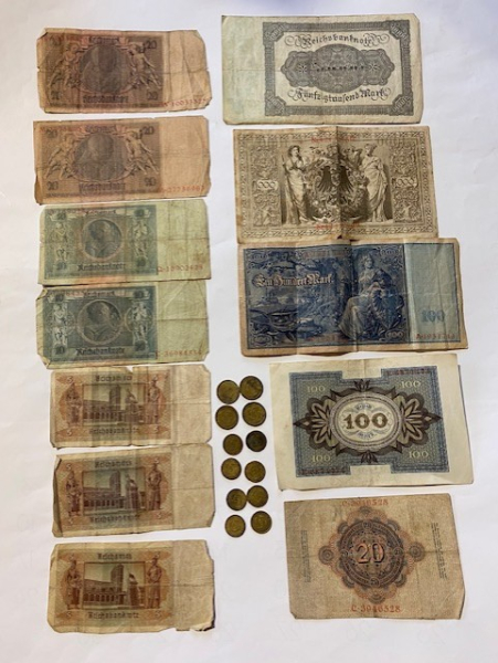 Dt.Reich Geld Scheine & Münzen No Orden Bajonett K98 – Bild 2