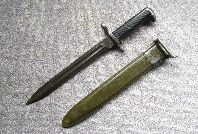 Bajonett Seitengewehr für US Garand M1 Hersteller UC Utica Cutlery 2WK Fertigung Flaming Bomb nicht – billede 2