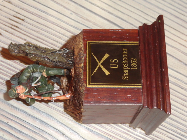Zinnfigur Diorama US BerdanSharpshooter 1862 Bürgerkrieg Civil War Scharfschütze – Bild 3