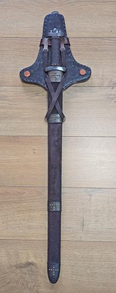 Frühes Wikingerschwert Godfred 8.Jh. mit scharfer Damastklinge – Bild 5