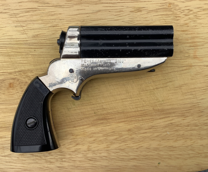 Schreckschusspistole Pepperbox Perfecta Mod. G100 Kaliber 6mm Flobert Platz PTB42 Rarität – Bild 2