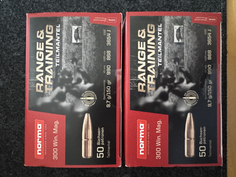 100Stk Norma Range&Training Kal. .300WinMag 9,7g/150gr – bilde 1