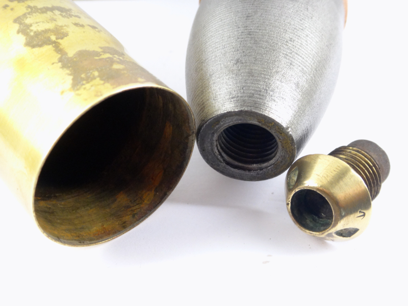 Französische 37mm / 3,7cm Patrone Mod. 1885 mit Sprenggranate Mod. 1888 – снимка 3
