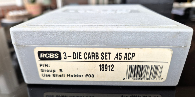 Matrizenset.45ACP, Geschosse, Hülsen, Zündhütchen – Bild 1