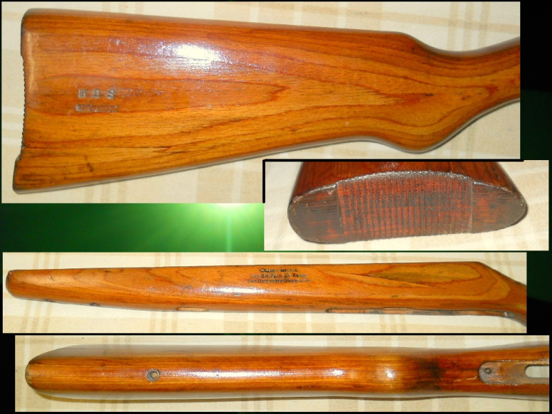 === Schichtholz-Schaft f. DDR Repetier-Luftgewehr HAENEL Mod. 4a – Ehrengabe NVA Rostock === – Bild 3