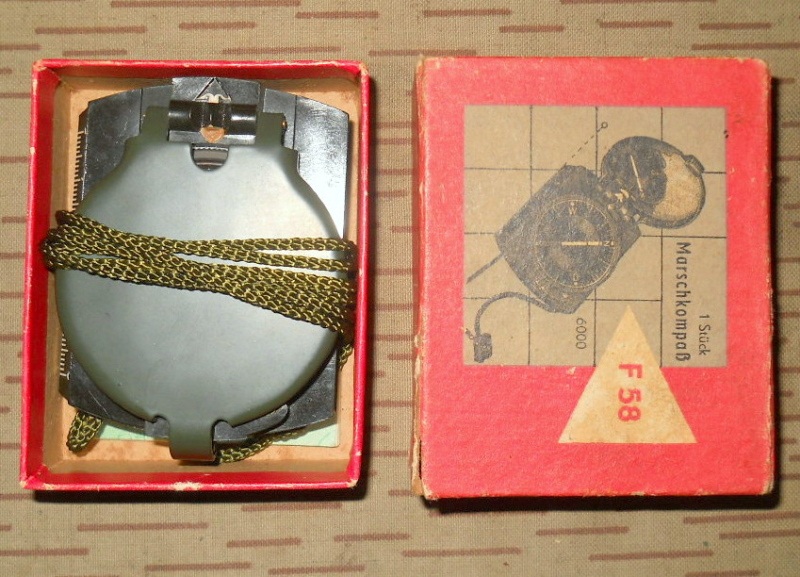 === früher DDR Marschkompass Mod. F-58 – unben. in OVP – NVA GST GT Kampfgruppe No AK47 === – Bild 2
