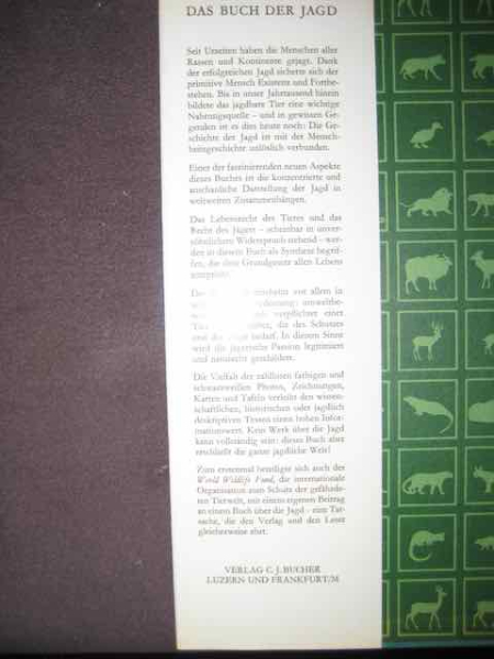 Buch, Das Buch der Jagd, Verlag C. J. Bucher, 1973 – imaginea 2