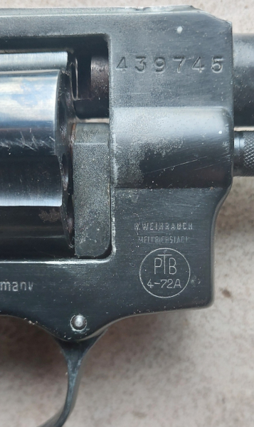 SRS Schreckschussrevolver, Arminius Weihrauch HW2, 9mm, Baujahr 73, PTB4-72A – nuotrauka 3